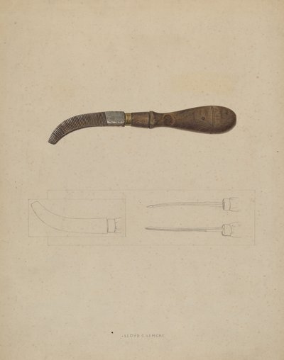 træpindefil, ca. 1937. af Lloyd Charles Lemcke