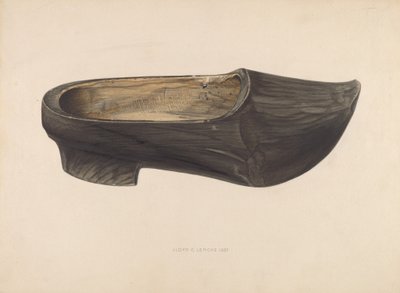 Træsko, 1937. af Lloyd Charles Lemcke