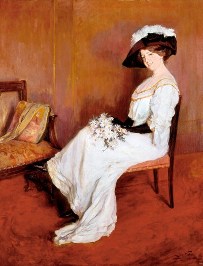 Portræt af Mrs. Marta Vidal. Maleri af Lluisa Vidal i Puig (1876-1918) af Lluisa Vidal i Puig
