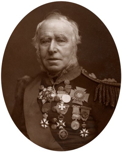 Admiral Sir Sydney Colpoys Dacres, guvernør for Greenwich Hospital, 1883. af Lock and Whitfield