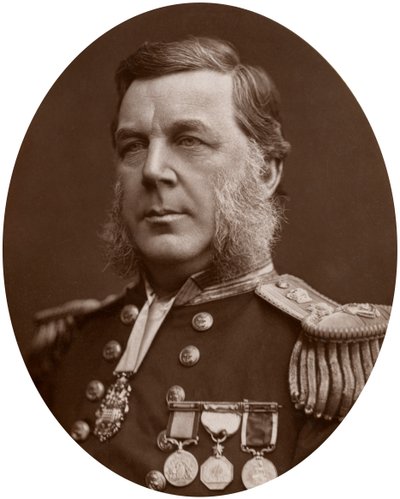 Kaptajn Bedford Clapperton Trevelyan Pim, britisk flådeofficer, 1883. af Lock and Whitfield