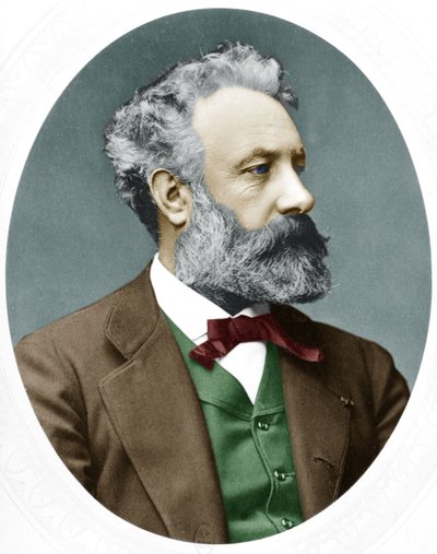 Jules Verne (1828-1905) fransk forfatter, her i 1877 af Lock and Whitfield