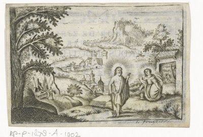 Kristus viser sig for Maria Magdalene af Lodewijk Joseph Fruytiers