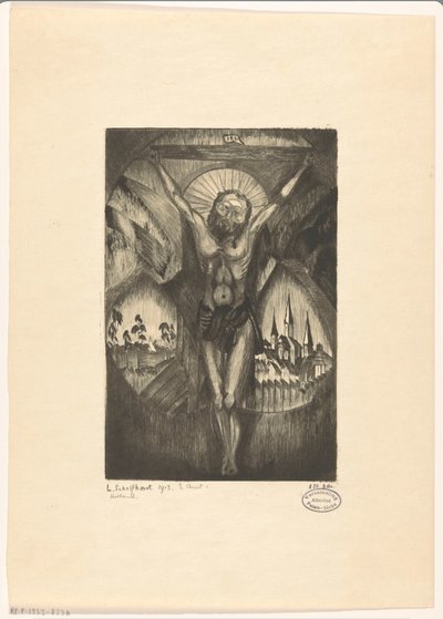 Kristus på korset Le Christ I (original titel på objekt) af Lodewijk Schelfhout (signed by artist)