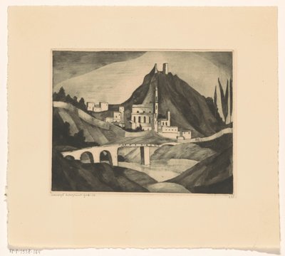 Corte I (original titel) af Lodewijk Schelfhout (signed by artist)