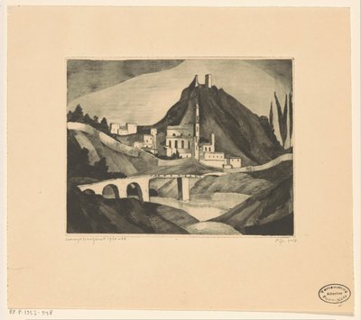 Corte I (original titel) af Lodewijk Schelfhout (signed by artist)
