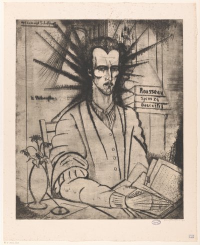 Filosoof Le Philosophe (original titel på objekt) af Lodewijk Schelfhout (signed by artist)