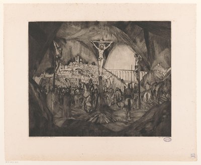 Golgata I (original titel på objektet) af Lodewijk Schelfhout (signed by artist)