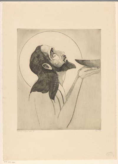 Johannes de Doper Johannes Døberen (original titel) af Lodewijk Schelfhout (signed by artist)