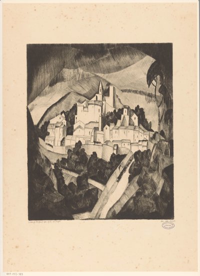 Les Angles I (original titel på objekt) af Lodewijk Schelfhout (signed by artist)