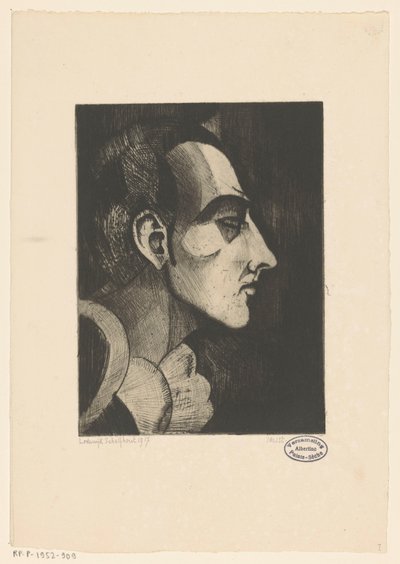 Pierrot I (original titel) af Lodewijk Schelfhout (signed by artist)