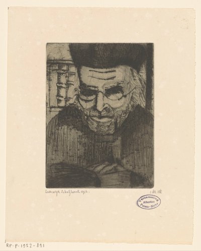 Portræt af G.J. Brinkman af Lodewijk Schelfhout (signed by artist)