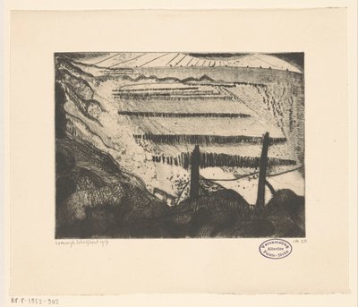Domburg Strand Plage de Domburg II (original titel) af Lodewijk Schelfhout (signed by artist)