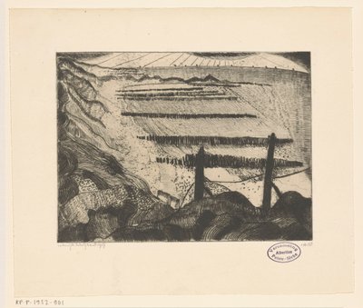 Domburg Strand Plage de Domburg II (original titel) af Lodewijk Schelfhout (signed by artist)