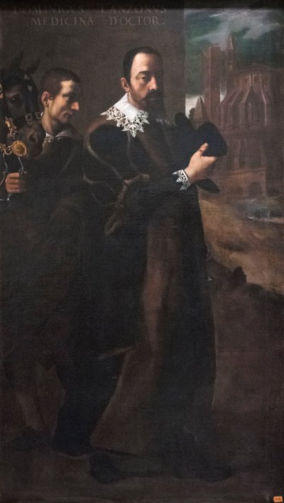 Portræt af Domenico Lanzoni (olie på lærred) af Lodovico (attr. to) Carracci