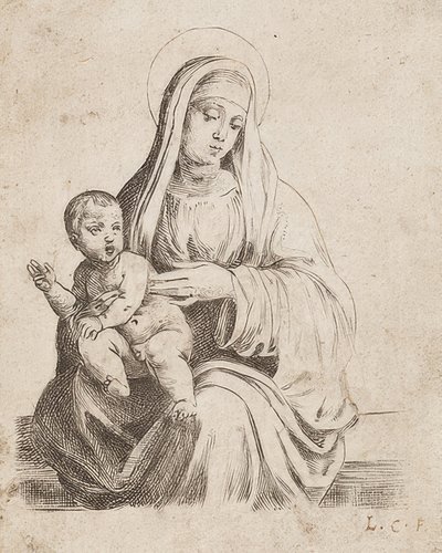 Den smukke lille Madonna af Giacomo Francia af Lodovico Carracci