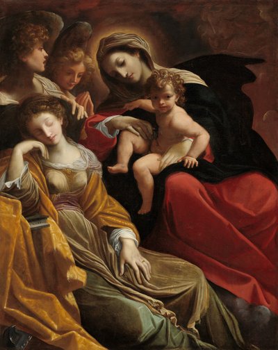 Drømmen om den hellige Katarina af Alexandria, ca. 1593. af Lodovico Carracci