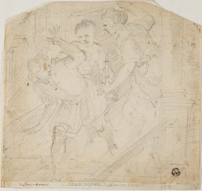 To kvinder jagter en mand af Lodovico Carracci