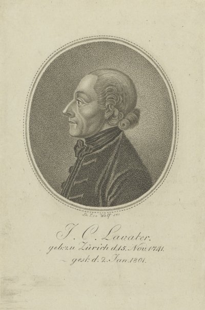 Portræt af digteren og fysiognomen Johann Kaspar Lavater 1741-1801, ca. 1810. af Loeser Leo Wolf