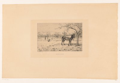 Landskab med æsel Maitre Aliboron (titel på objekt) af Léon Barillot