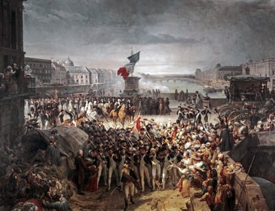 Nationalgarden i Paris slutter sig til hæren. September 1792 af Léon Cogniet