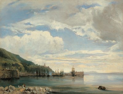 Ved Napoli-bugten, ca. 1830. af Léon François Antoine Fleury
