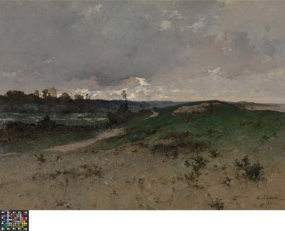 Landskab nær Saint-Jean-le-Thomas (Normandiet) af Leon Germain Pelouse
