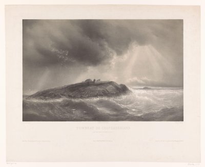 Graf van Francois-Rene de Chateaubriand Chateaubriands grav (Ilot du Grand Bey, Rade de St. Malo) (titel på objektet) af Léon Jean Baptiste Sabatier