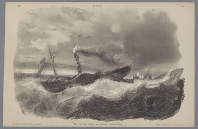 Padle damper i stormen Skildringer af livet på landet (serietitel) La kampagnen. Etudes varieés aux deux Crayons (serietitel på objekt) af Léon Jean Baptiste Sabatier