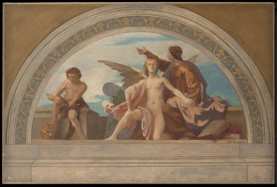 Skitse til Salon des Lettres, Hôtel de Ville, Paris: Philosophy Sets Thought Free, ca. 1890 (olie på lærred) af Léon Pierre Urbain Bourgeois