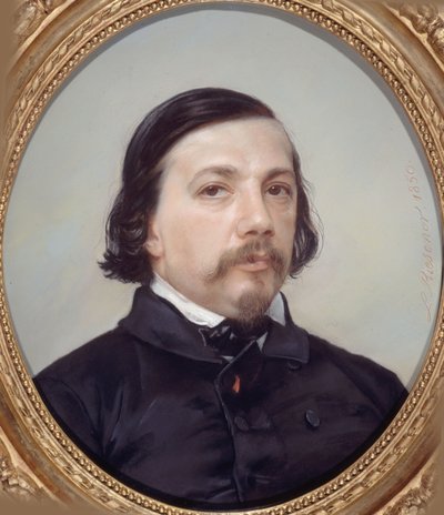 Portræt af digteren Théophile Gautier 1811-1872, 1850. af Léon Riesener