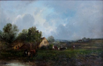 Fransk landskab af Leon Victor Dupre