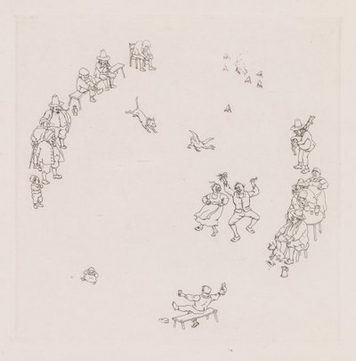 Revelers (Ribauds et Ribaudes) af Léonce Justin Alexandre Petit