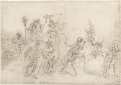 Pilgrimme, der vender tilbage fra Madonna dellArcos festdag, 1827. af Léopold Robert
