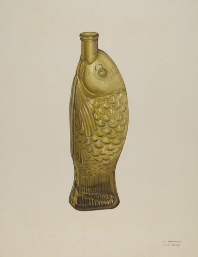 "Fish Bitters" flaske af Loraine Makimson