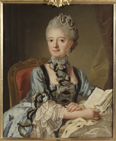 Louise Ulrique de Prusse, reine de Suede et Finlande - Portræt af Louisa Ulrika af Preussen (1720-1782), dronning af Sverige, af Pasch, Lorenz, den yngre (1733-1805). Olie på lærred af Lorens the Younger Pasch