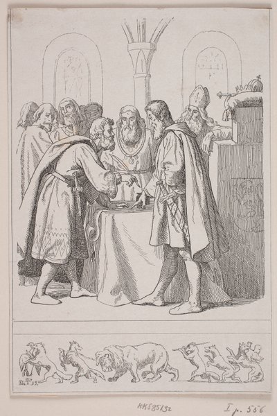 Illustration til "Kristoffer den anden. Rigets fuldkomne Opløsning" af Lorenz Frølich