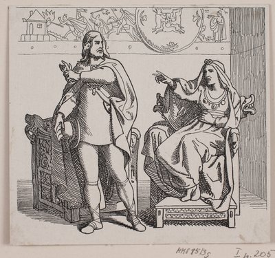 Illustration til "Svend Tveskægs tog til England og slaget ved Svold" af Lorenz Frølich