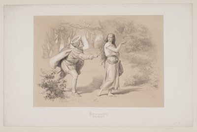 Kongsgården, pag. 69, illustration til Christian Winthers "Hjortens Flugt" af Lorenz Frølich