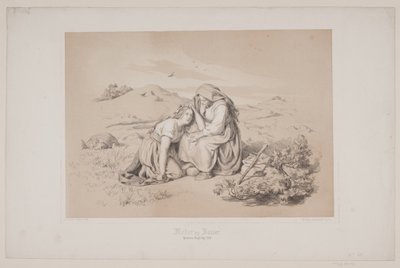 Moder og datter, pag. 289, illustration til Christian Winthers "Hjortens Flugt" af Lorenz Frølich