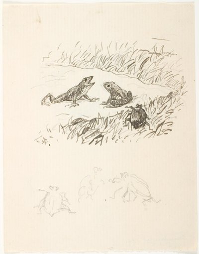 Udkast til illustration til Skarnbassen af Lorenz Frølich