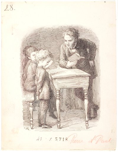 Skoletime. Pierre kan ikke lektien af Lorenz Frølich