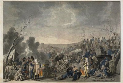 Tilbagetrækning af Grande Armée fra Moskva i 1812, 1813 af Lorenz Rugendas