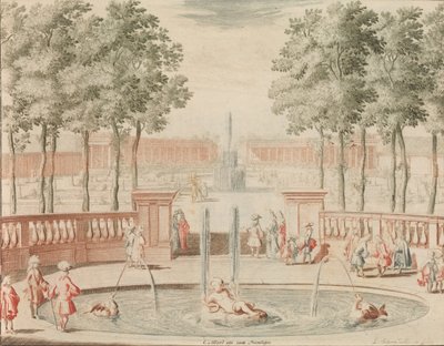 The Fountain of Hercules, med den af ​​Groote Sprong, foran 