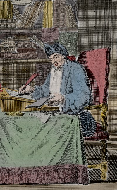 Portræt af Hercules Savinien Cyrano dit Cyrano de Bergerac, fransk forfatter af Lorenz Scherm