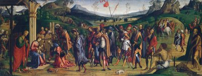 Tilbedelse af Magi af Lorenzo Costa