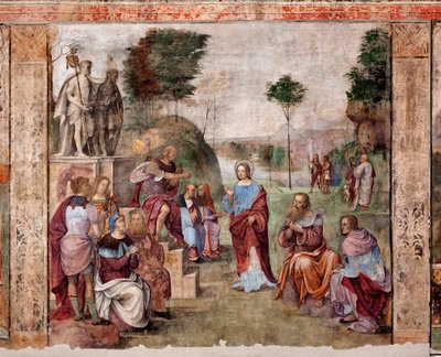 Life of St Cecilia: Trial of St Cecilia (fresco af Lorenzo Costa