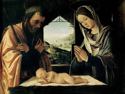 Fødselen, c.1490 af Lorenzo Costa