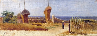 Castiglioncello, ca. 1862-63 (olie på lærred på pap) af Lorenzo Gelati