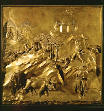 Adams arbejde efter syndefaldet, Kain dræber Abel (bronze) af Lorenzo Ghiberti
